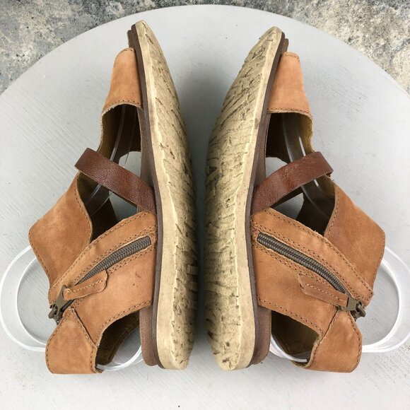 Miz Mooz Women's Size 39 (8.5-9) Tamsyn Brown Leather Open Toe Boho Sandals - Picture 8 of 13